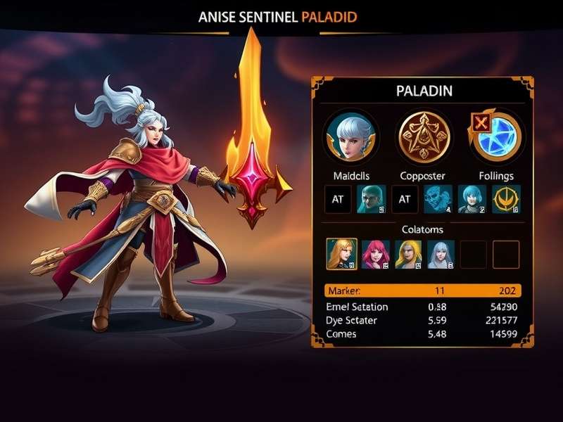 Anise Sentinel Paladin gameplay screenshot showing character in battle