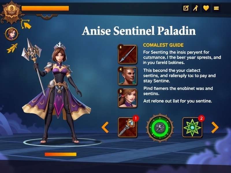 Anise Sentinel Paladin character customization interface